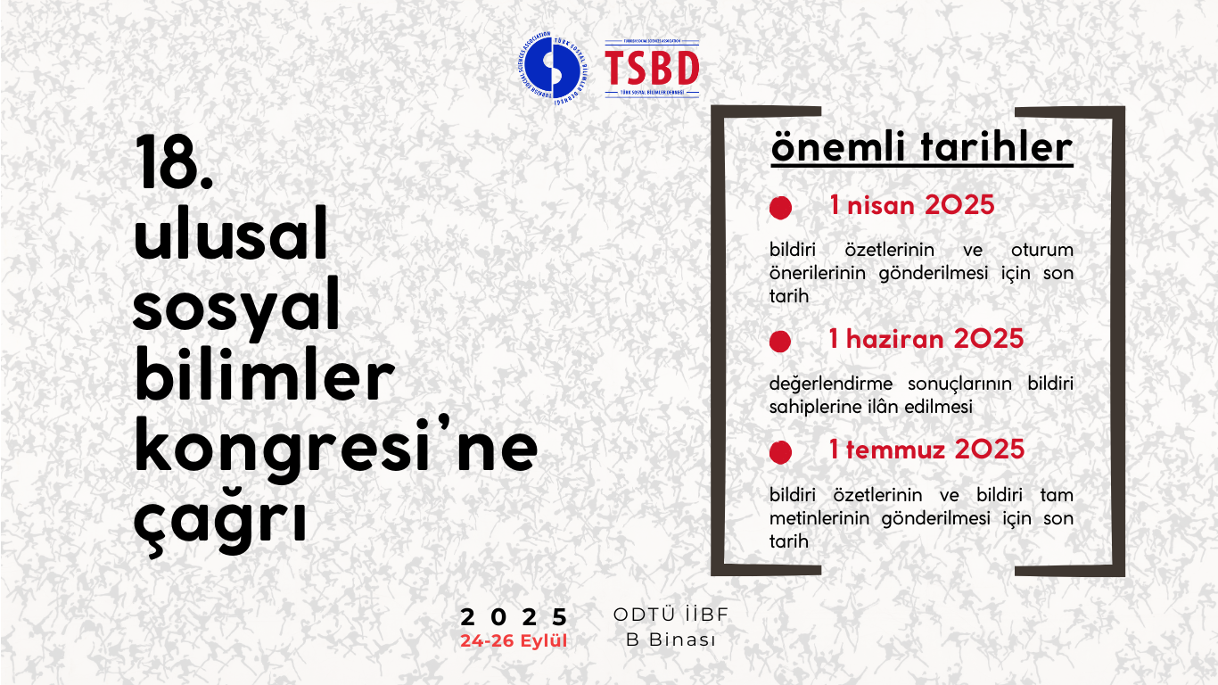 18. Ulusal Sosyal Bilimler Kongresi’ne Çağrı