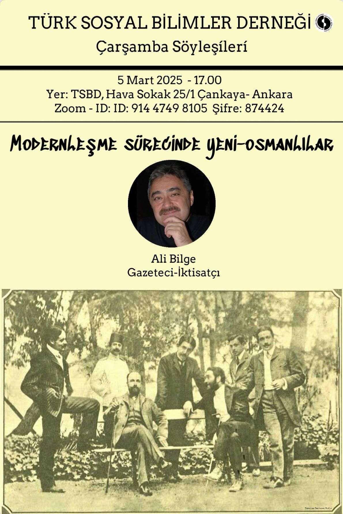 Çarşamba Söyleşileri – 05 Mart 2025 – 17:00 – TSBD