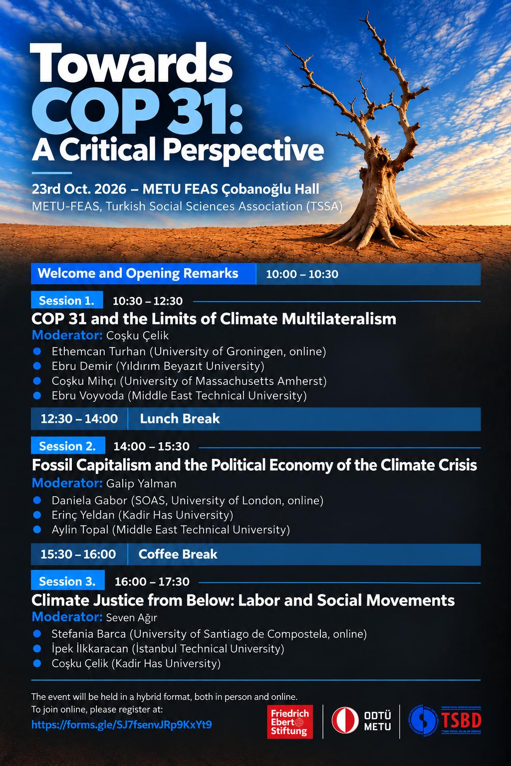 Towards COP31: A Critical Perspective [23 Ekim 2026, ODTÜ İİBF]